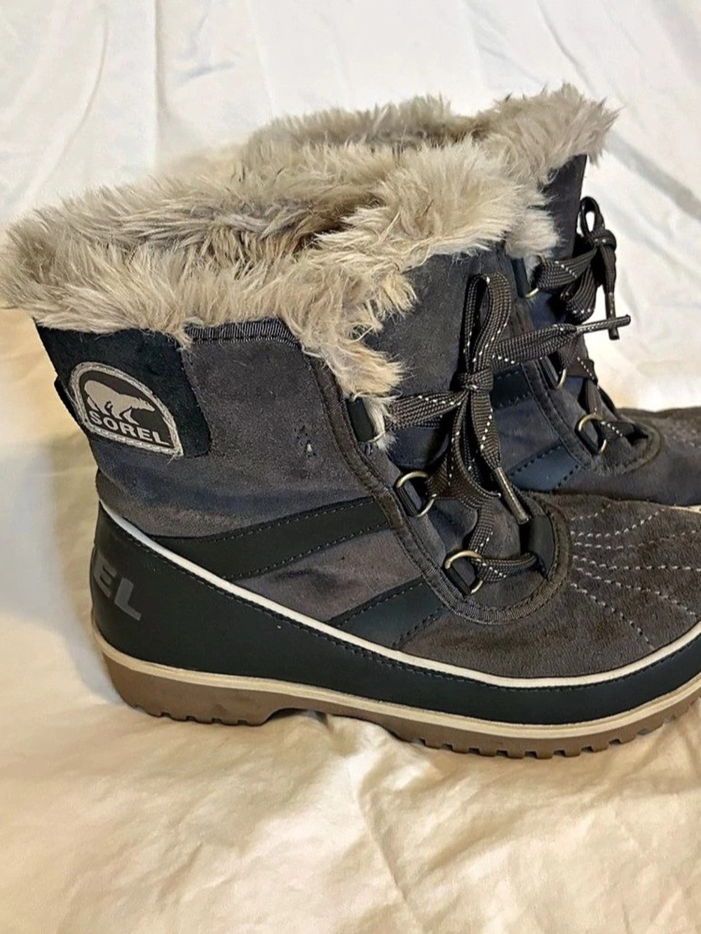 Sorel Tivoli II Women’s Suede Faux Fur Lined Lace-Up Ankle Snow Boots 7.5